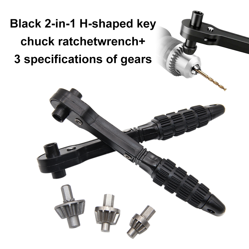 Home Improvement Services - Black H-Shaped Drill Chuck Ratchet Key
