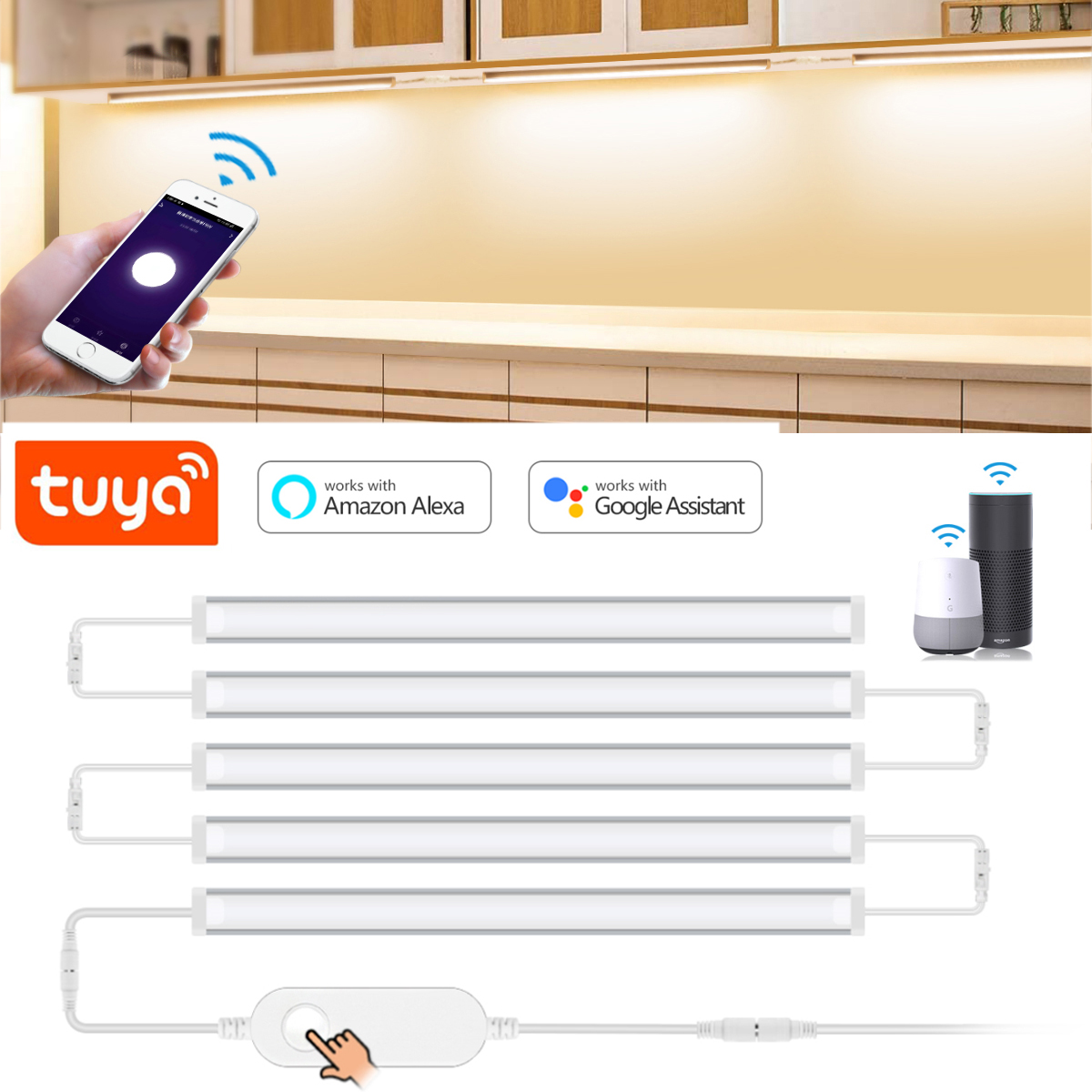 Home Improvement Kitchen - 1-5 Pcs Kitchen Tuya Smart LED